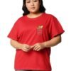 Official Tom & Jerry Merchandise Women's 100% Cotton Graphic Print Boyfriend Fit Round Neck Plus Size T-Shirt