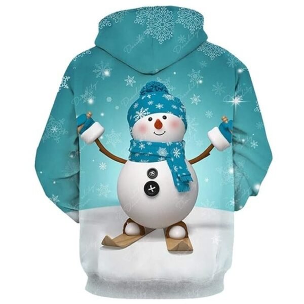 Carprinass Unisex Christmas Hoodie Sweatshirts Casual Printed Kangroo Pocket Pullover - Image 2