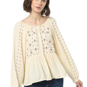 ONLY Women's Rayon Blend Regular Fit Top