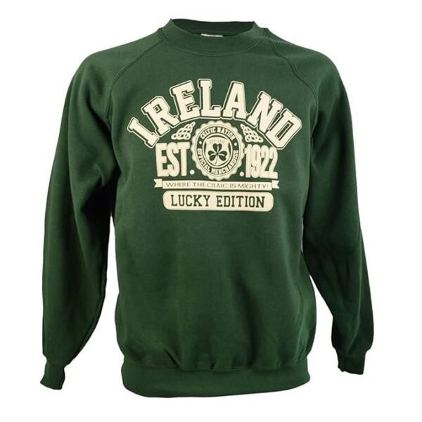 Traditional Craft Ltd. Bottle Green Republic of Ireland Sweatshirt - Image 4