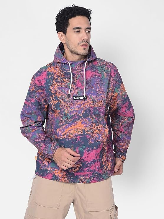 Timberland Men Multi Color Lightweight Hooded Sweatshirt - Image 4