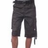Club Men's Cotton Twill Cargo Shorts With Belt Camo