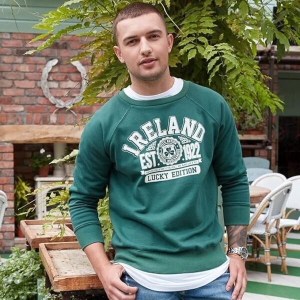 Traditional Craft Ltd. Bottle Green Republic of Ireland Sweatshirt - Image 3