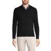 Lands' End Men's Fine Gauge Cashmere V-neck Sweater