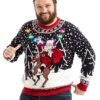 OFF THE RACK Unisex Women's Men's Christmas Jumper Funny Ugly Christmas Sweater Jumper for Christmas Knitted Jumper for Christmas Party Sweater