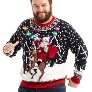 OFF THE RACK Unisex Women's Men's Christmas Jumper Funny Ugly Christmas Sweater Jumper for Christmas Knitted Jumper for Christmas Party Sweater