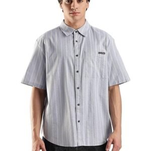 Calvin Klein Jeans Striped Relaxed-Fit Oxford Woven Shirt