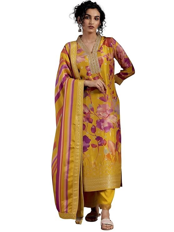 Women's Silk Blend Kurta Set