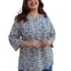 SANGOURI Stylish Rayon Printed Short Kurta for Women