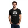 Black Round Neck T-Shirt for Men, Polyester Fabric, Gym, Running, Workout Wear, Half Sleeves with Stylish Front Print