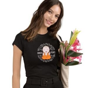 Women's Graphic Printed 100% Cotton T-Shirt - Slim Fit, Round Neck, Half Sleeves