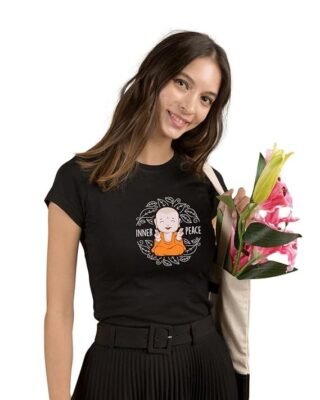Women's Graphic Printed 100% Cotton T-Shirt - Slim Fit, Round Neck, Half Sleeves