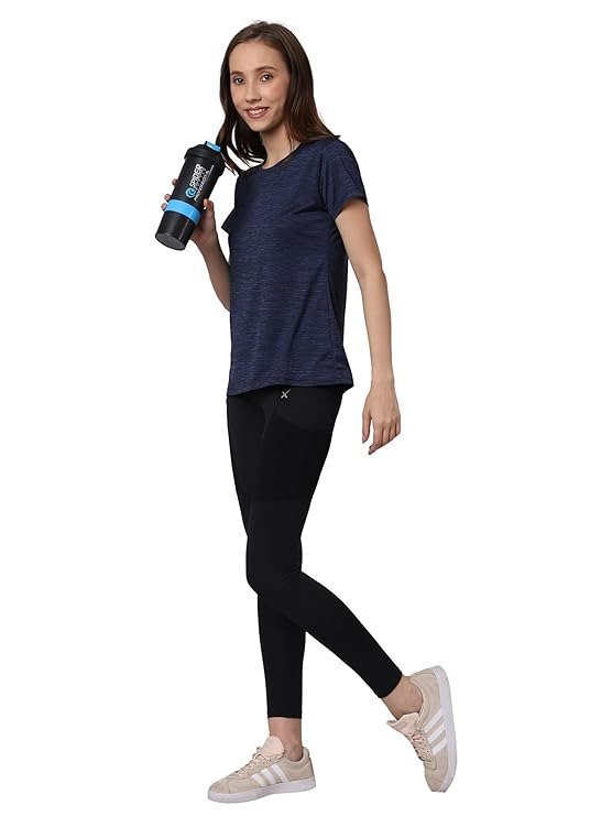 Urban Komfort Women's Athleisure Short Sleeve Sports Gym Workout Exercise Anti Odor Polyester Tshirt - Image 2