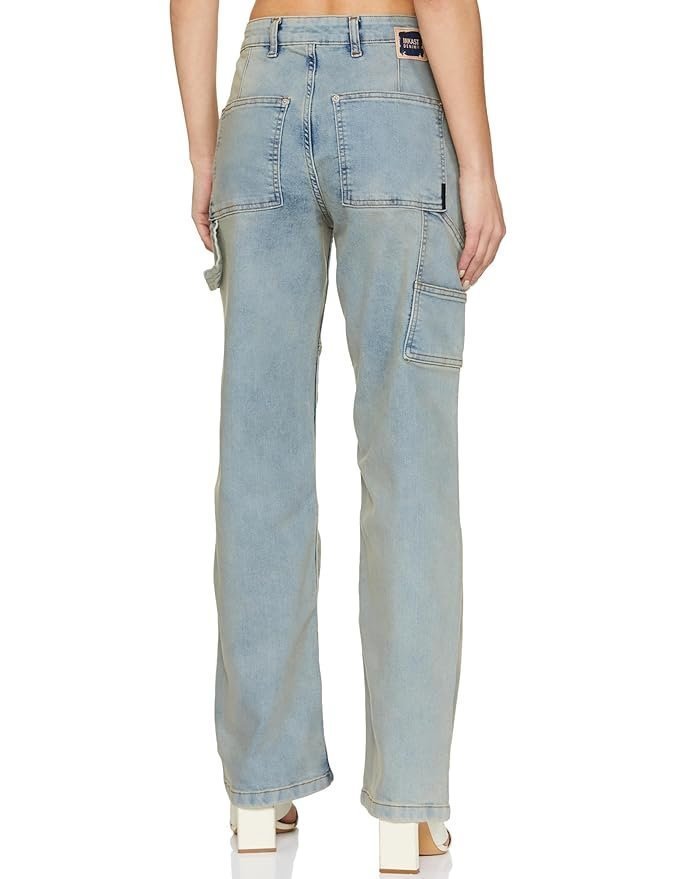 INKAST Regular Women's High Waist Full Length Cargo Loose Fit Jeans - Image 6