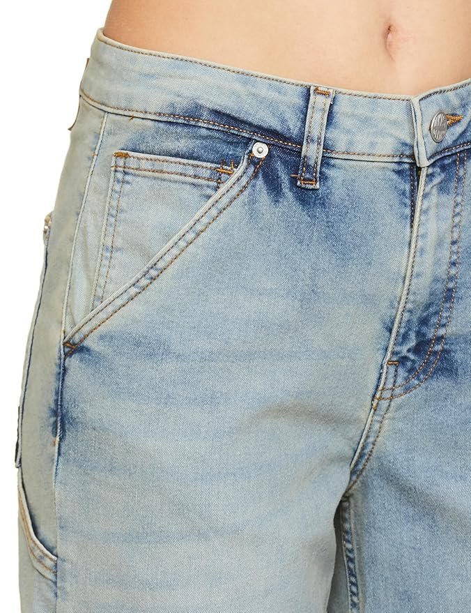 INKAST Regular Women's High Waist Full Length Cargo Loose Fit Jeans - Image 4